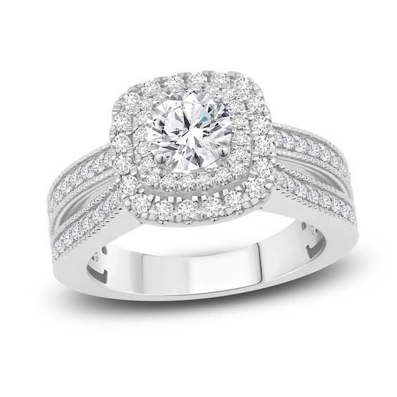 Now + Forever Diamond Engagement Ring 1-1/4 ct tw Round-cut 14K White Gold