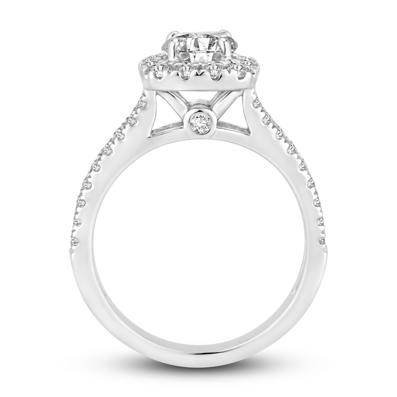 Diamond Engagement Ring 1-3/8 ct tw Round-cut 14K White Gold
