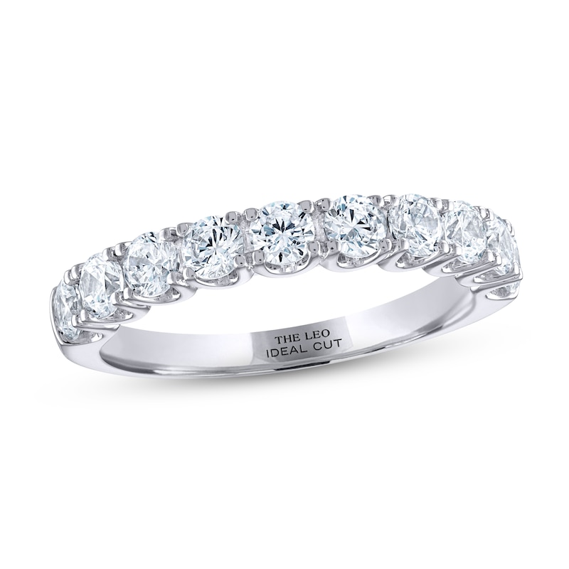 THE LEO Ideal Cut Diamond Anniversary Ring 1 ct tw 14K White Gold