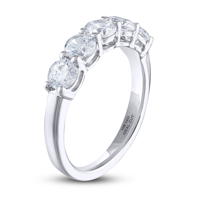 THE LEO Ideal Cut Diamond Anniversary Band 1-1/2 ct tw 14K White Gold