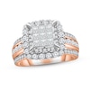 Thumbnail Image 1 of Now + Forever Multi-Diamond Engagement Ring 2 ct tw Princess & Round-cut 14K Rose Gold