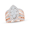 Thumbnail Image 1 of Now + Forever Multi-Diamond Engagement Ring 3 ct tw Round & Baguette-cut 14K Rose Gold