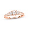 Thumbnail Image 0 of Three-Stone Diamond Engagement Ring 1/2 ct tw Princess & Round-cut 14K Rose Gold