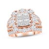 Thumbnail Image 0 of Multi-Diamond Engagement Ring 4 ct tw Princess, Round & Baguette-cut 14K Rose Gold