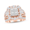 Thumbnail Image 1 of Now + Forever Multi-Diamond Engagement Ring 4 ct tw Princess, Round & Baguette-cut 14K Rose Gold