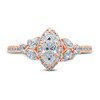 Thumbnail Image 2 of Monique Lhuillier Bliss Diamond Engagement Ring 1-1/8 ct tw Marquise & Round-cut 18K Rose Gold