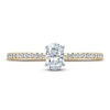 Thumbnail Image 2 of Monique Lhuillier Bliss Diamond Engagement Ring 5/8 ct tw Oval & Round-cut 18K Two-Tone Gold