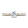 Thumbnail Image 3 of Monique Lhuillier Bliss Diamond Engagement Ring 5/8 ct tw Oval & Round-cut 18K Two-Tone Gold