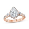 Thumbnail Image 0 of Monique Lhuillier Bliss Diamond Engagement Ring 1-1/4 ct tw Pear & Round-cut 18K Two-Tone Gold