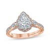 Thumbnail Image 1 of Monique Lhuillier Bliss Diamond Engagement Ring 1-1/4 ct tw Pear & Round-cut 18K Two-Tone Gold
