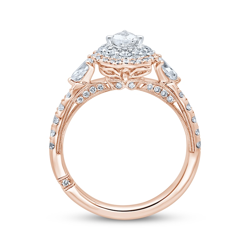 Monique Lhuillier Bliss Diamond Engagement Ring 1-1/4 ct tw Pear ...