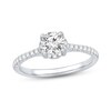 Thumbnail Image 0 of The Kiss Halo Diamond Engagement Ring 1 ct tw Round-cut Platinum