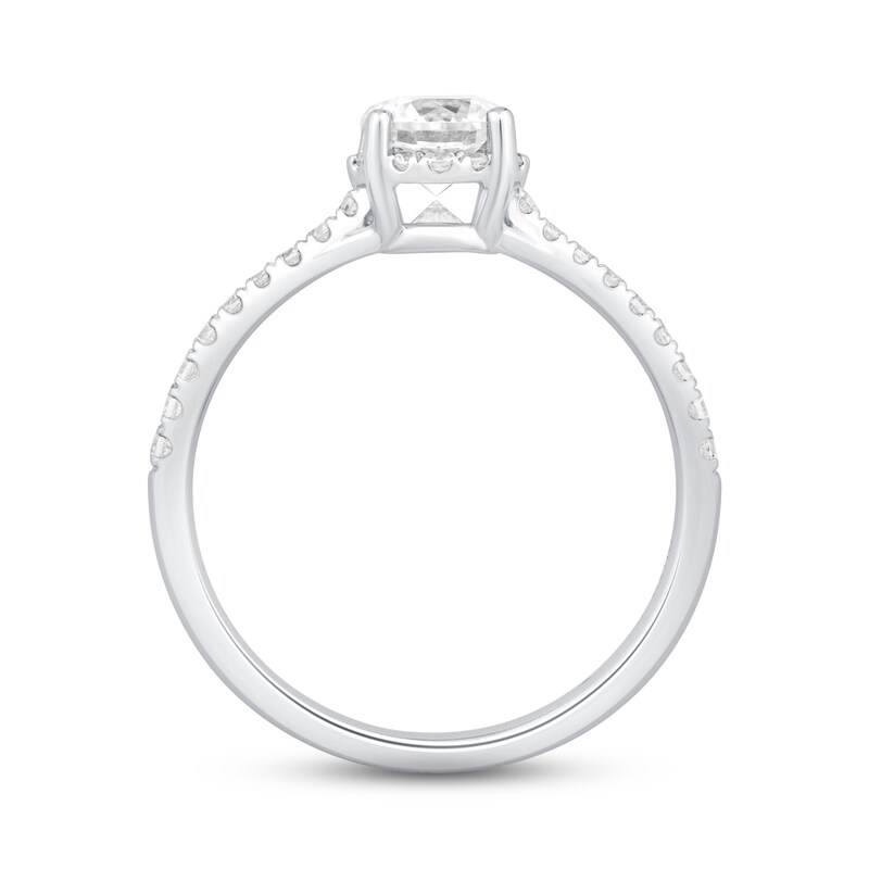 The Kiss Halo Diamond Engagement Ring 1 ct tw Round-cut Platinum