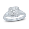 Thumbnail Image 1 of Monique Lhuillier Bliss Diamond Engagement Ring 1-1/6 ct tw Round & Pear-shaped 18K White Gold