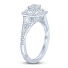Thumbnail Image 1 of Monique Lhuillier Bliss Diamond Engagement Ring 1-1/6 ct tw Round & Pear-shaped 18K White Gold