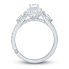 Thumbnail Image 3 of Monique Lhuillier Bliss Diamond Engagement Ring 1-1/6 ct tw Round & Pear-shaped 18K White Gold