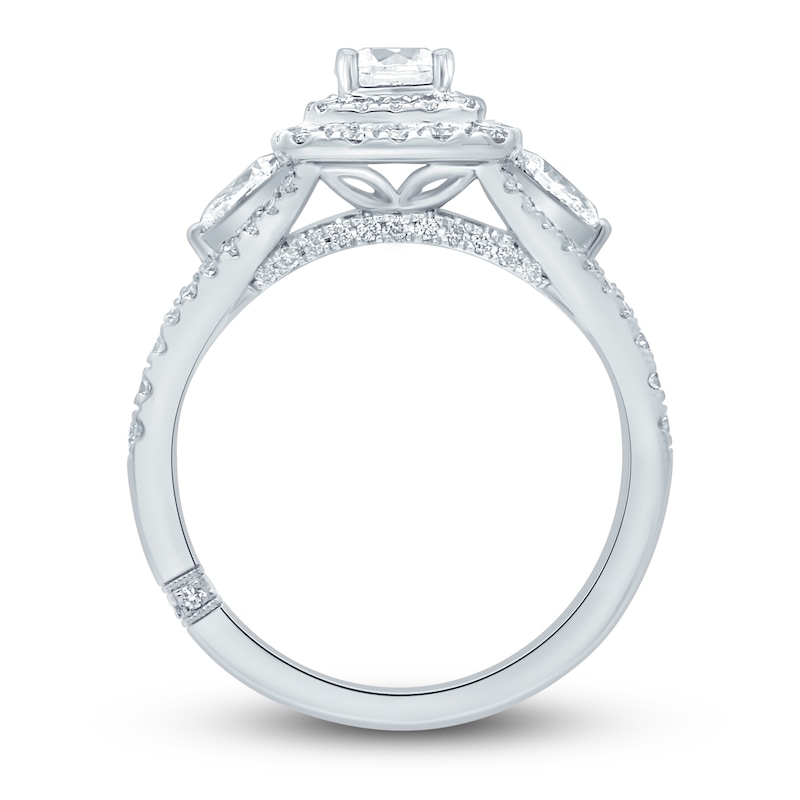 Monique Lhuillier Bliss Diamond Engagement Ring 1-1/6 ct tw Round ...