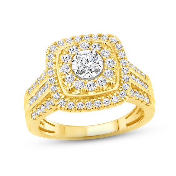 Diamond Engagement Ring 1 ct tw Round-cut 10K Yellow Gold