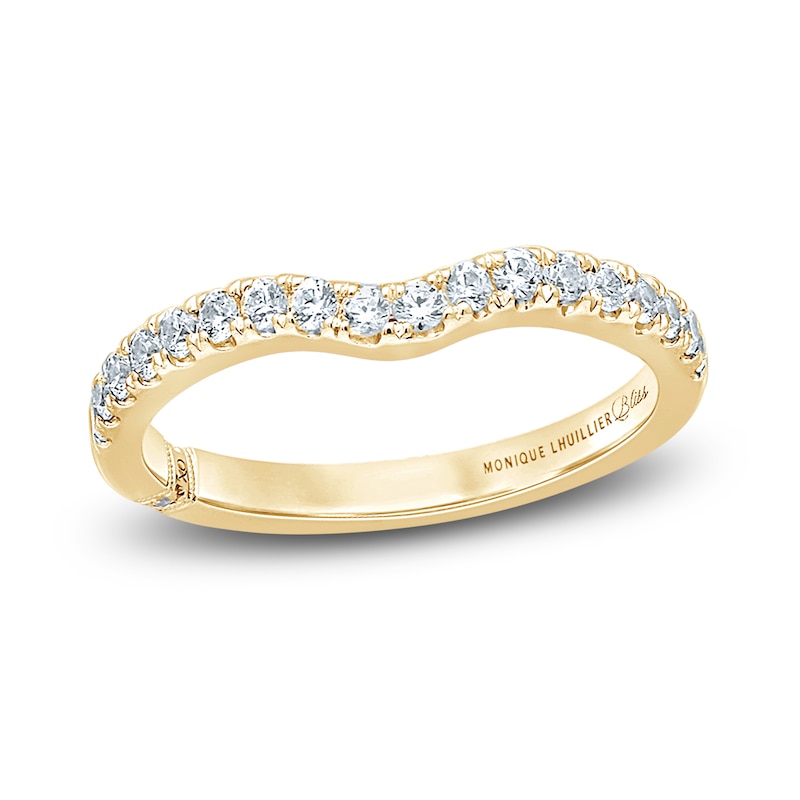 Main Image 1 of Monique Lhuillier Bliss Diamond Wedding Band 3/8 ct tw Round-cut 18K Yellow Gold