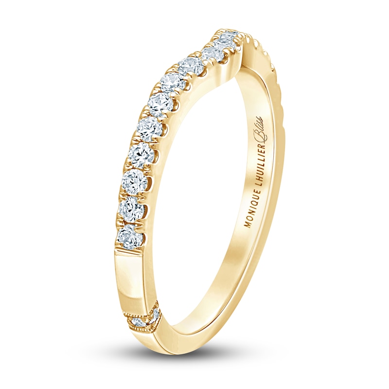 Main Image 2 of Monique Lhuillier Bliss Diamond Wedding Band 3/8 ct tw Round-cut 18K Yellow Gold