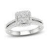 Thumbnail Image 1 of Now + Forever Multi-Diamond Engagement Ring 1 ct tw Princess & Round-cut 14K White Gold