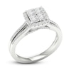 Thumbnail Image 2 of Now + Forever Multi-Diamond Engagement Ring 1 ct tw Princess & Round-cut 14K White Gold