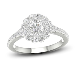 Now + Forever Diamond Engagement Ring 1-1/4 ct tw Round-cut 14K White Gold