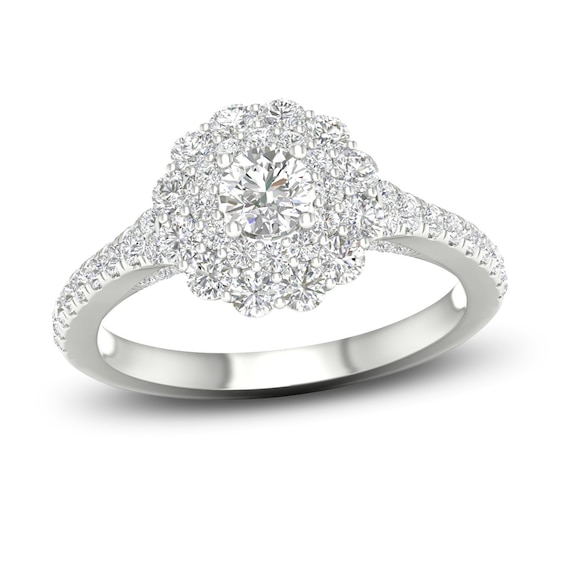 Now + Forever Diamond Engagement Ring 1-1/4 ct tw Round-cut 14K White Gold