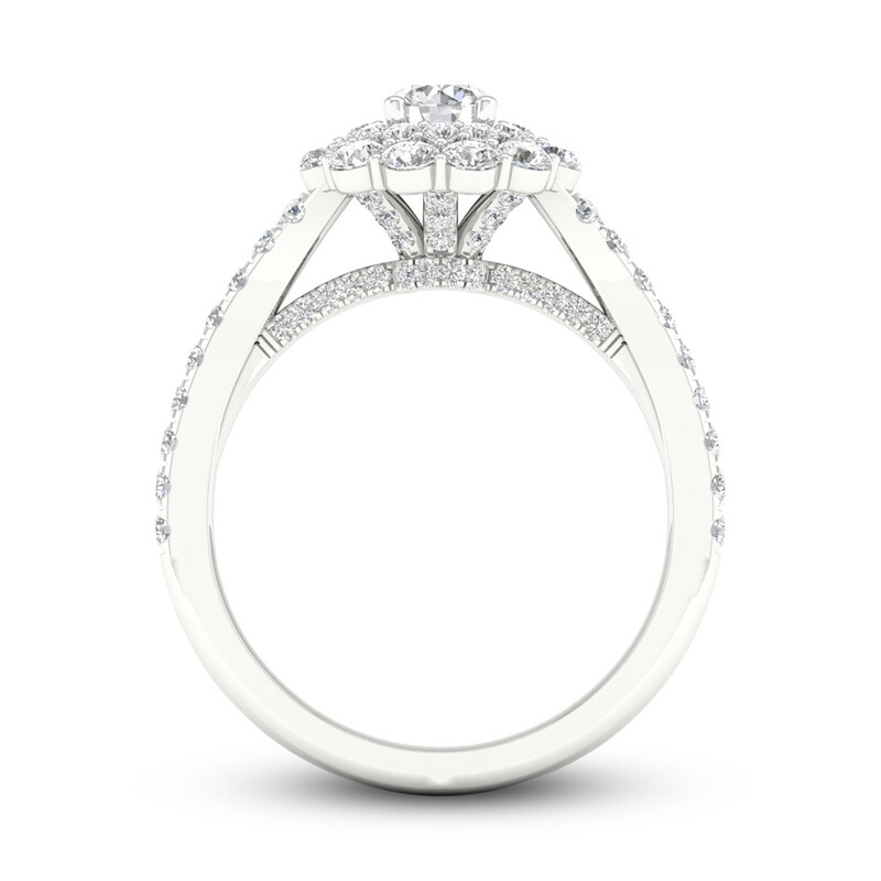 Diamond Engagement Ring 1-1/4 ct tw Round-cut 14K White Gold