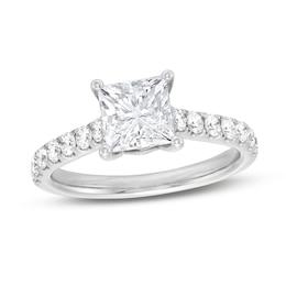 THE LEO Legacy Lab-Grown Diamond Princess-Cut Engagement Ring 1-7/8 ct tw 14K White Gold