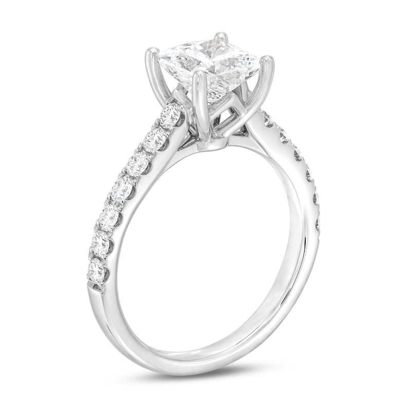 Main Image 2 of THE LEO Legacy Lab-Grown Diamond Princess-Cut Engagement Ring 1-7/8 ct tw 14K White Gold
