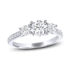THE LEO Legacy Lab-Created Diamond Three-Stone Engagement Ring 1-1/2 ct tw 14K White Gold