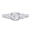 THE LEO Legacy Lab-Created Diamond Three-Stone Engagement Ring 1-1/2 ct tw 14K White Gold