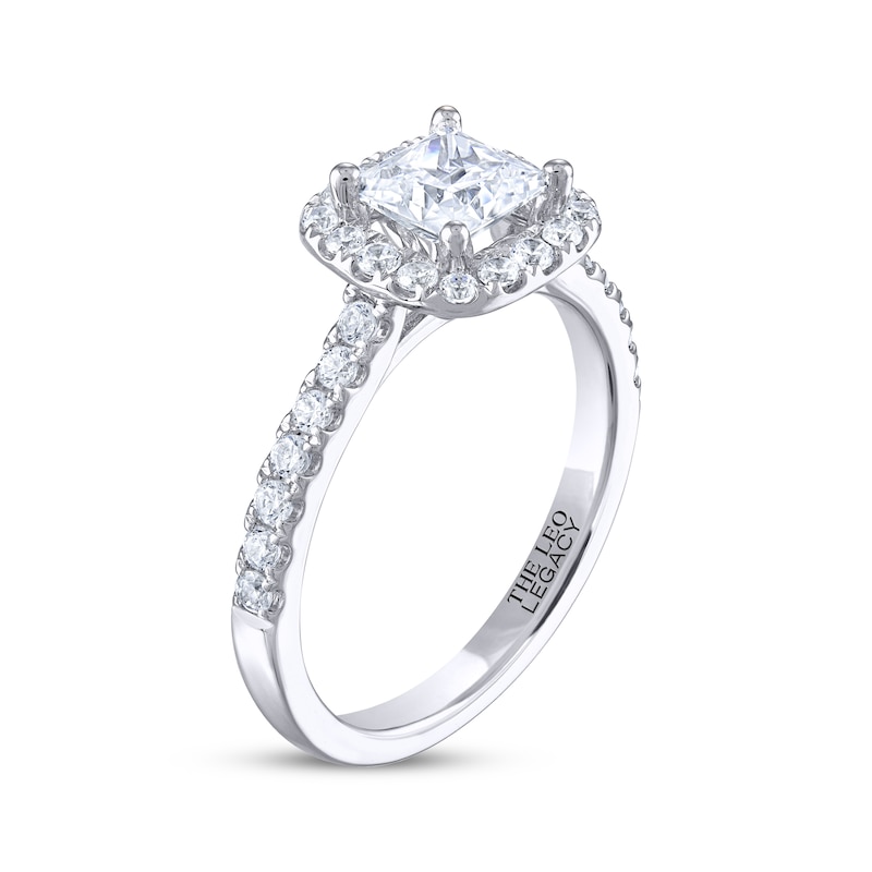 THE LEO Legacy Lab-Created Diamond Princess-Cut Engagement Ring 1-3/8 ct tw 14K White Gold