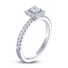 Thumbnail Image 2 of THE LEO Diamond Engagement Ring 1/2 ct tw Princess & Round-cut 14K White Gold
