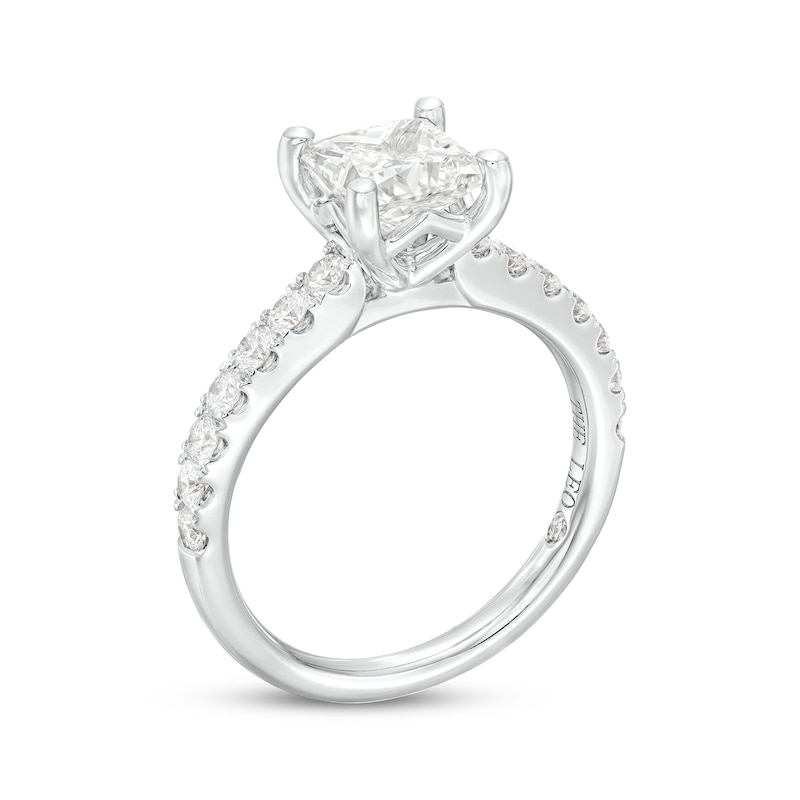 Main Image 2 of THE LEO Diamond Engagement Ring 2 ct tw Princess & Round-cut 14K White Gold