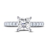 THE LEO Diamond Engagement Ring 2 ct tw Princess & Round-cut 14K White Gold