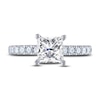 Thumbnail Image 2 of THE LEO Diamond Engagement Ring 2 ct tw Princess & Round-cut 14K White Gold