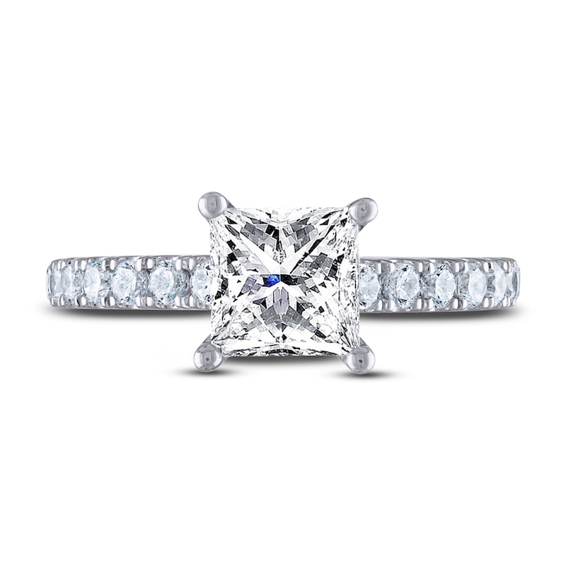 Main Image 3 of THE LEO Diamond Engagement Ring 2 ct tw Princess & Round-cut 14K White Gold