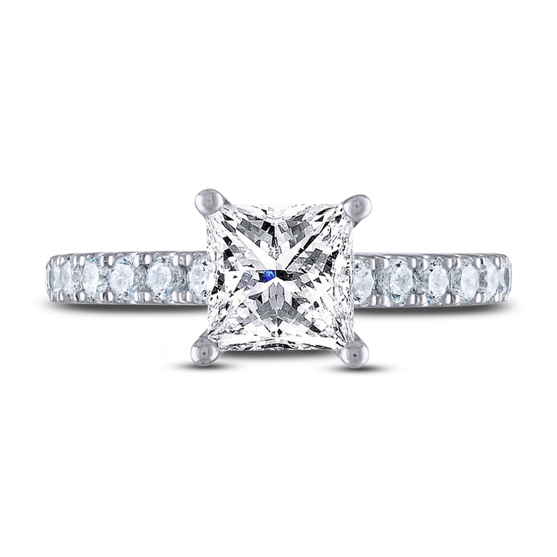 THE LEO Diamond Engagement Ring 2 ct tw Princess & Round-cut 14K White Gold