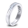 Thumbnail Image 1 of Men's THE LEO Ideal Cut Diamond Wedding Band 1/2 ct tw 14K White Gold