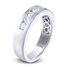 Thumbnail Image 2 of Men's THE LEO Ideal Cut Diamond Wedding Band 1 ct tw 14K White Gold
