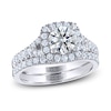 THE LEO Ideal Cut Round Diamond Bridal Set 1-5/8 ct tw 14K White Gold