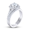 THE LEO Ideal Cut Round Diamond Bridal Set 1-5/8 ct tw 14K White Gold