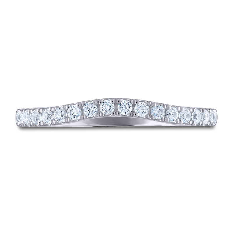 THE LEO Ideal Cut Diamond Wedding Band 1/4 ct tw Round-cut 14K White Gold