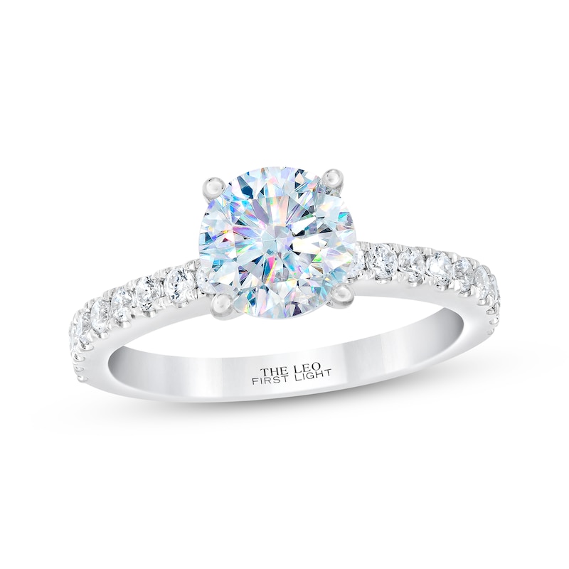 THE LEO First Light Diamond Engagement Ring 1-7/8 ct tw 14K White Gold