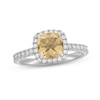 Thumbnail Image 0 of Neil Lane Cushion-cut Citrine Engagement Ring 5/8 ct tw Diamonds 14K White Gold