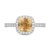 Thumbnail Image 2 of Neil Lane Cushion-cut Citrine Engagement Ring 5/8 ct tw Diamonds 14K White Gold