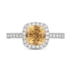 Thumbnail Image 3 of Neil Lane Cushion-cut Citrine Engagement Ring 5/8 ct tw Diamonds 14K White Gold