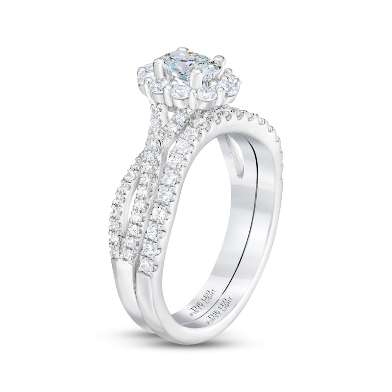 Main Image 2 of THE LEO First Light Diamond Oval-Cut Bridal Set 1-1/5 ct tw 14K White Gold